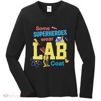 Some Superheroes Wear Lab Coat Lab Week Funny Medical Technologist Women's Long Sleeve Shirt thumb 0