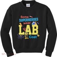 Some Superheroes Wear Lab Coat Lab Week Funny Medical Technologist Kids Sweatshirt thumb 0