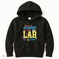 Some Superheroes Wear Lab Coat Lab Week Funny Medical Technologist Kids Hoodie thumb 0