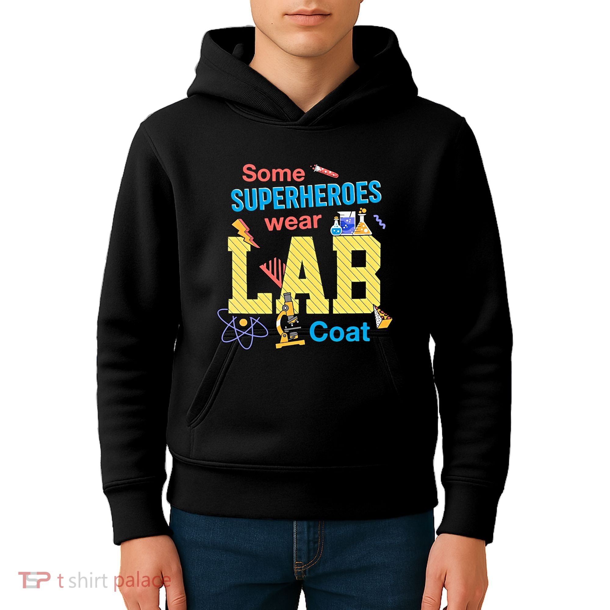 Some Superheroes Wear Lab Coat Lab Week Funny Medical Technologist Kids Hoodie