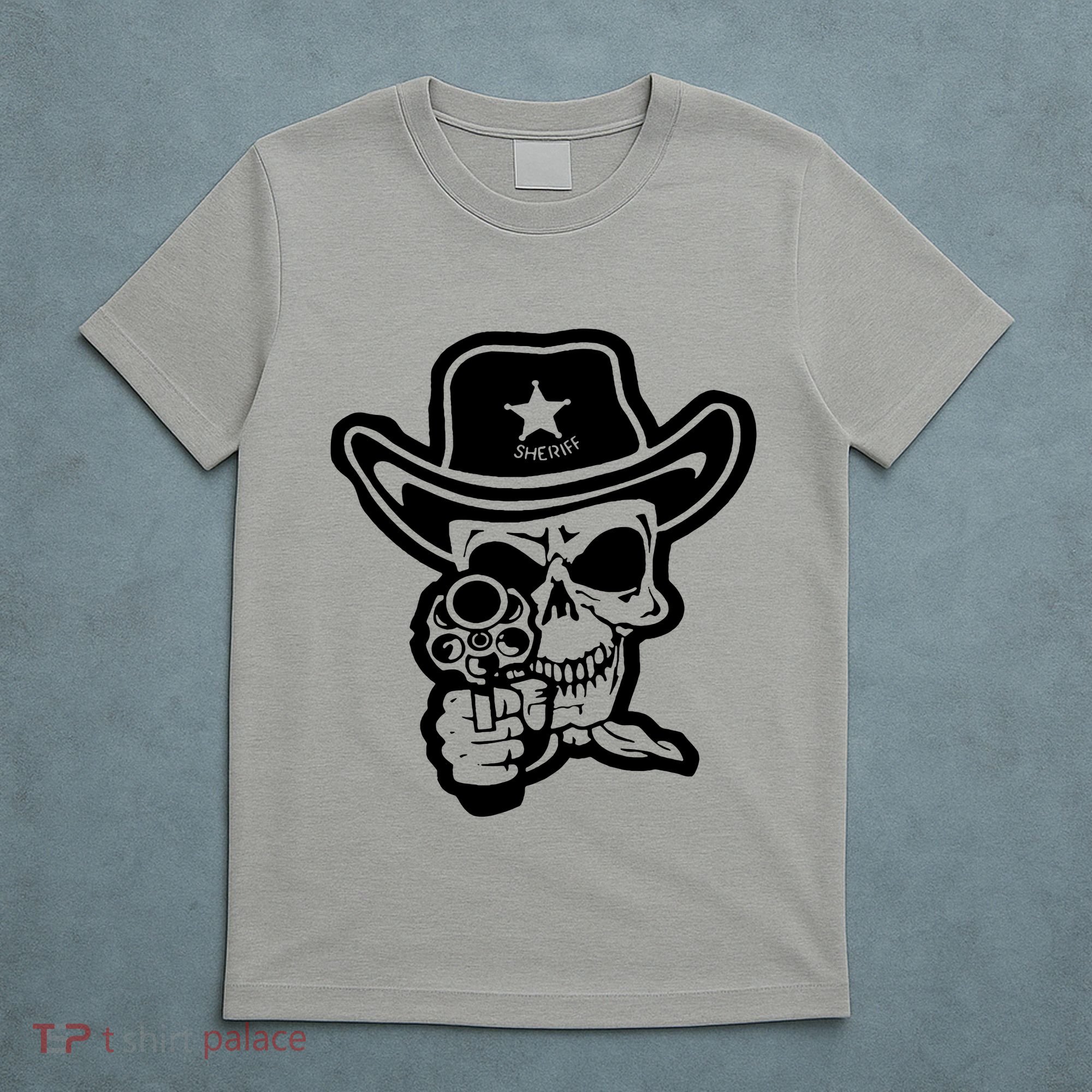 Sheriff Skull With Gun T-Shirt