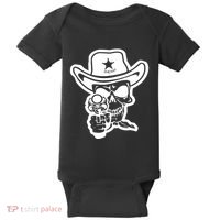 Sheriff Skull With Gun Baby Bodysuit thumb 0