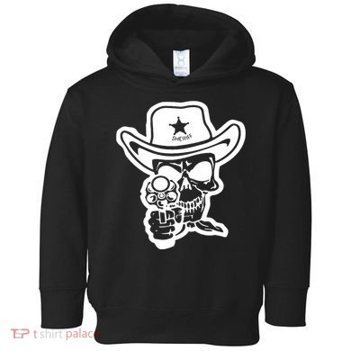 Sheriff Skull With Gun Toddler Hoodie