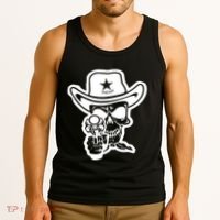 Sheriff Skull With Gun Tank Top thumb 3