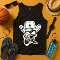 Sheriff Skull With Gun Tank Top thumb 4