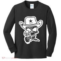 Sheriff Skull With Gun Kids Long Sleeve Shirt thumb 0