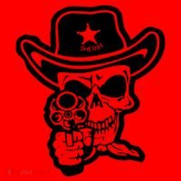 Sheriff Skull With Gun Santa Hat thumb 1