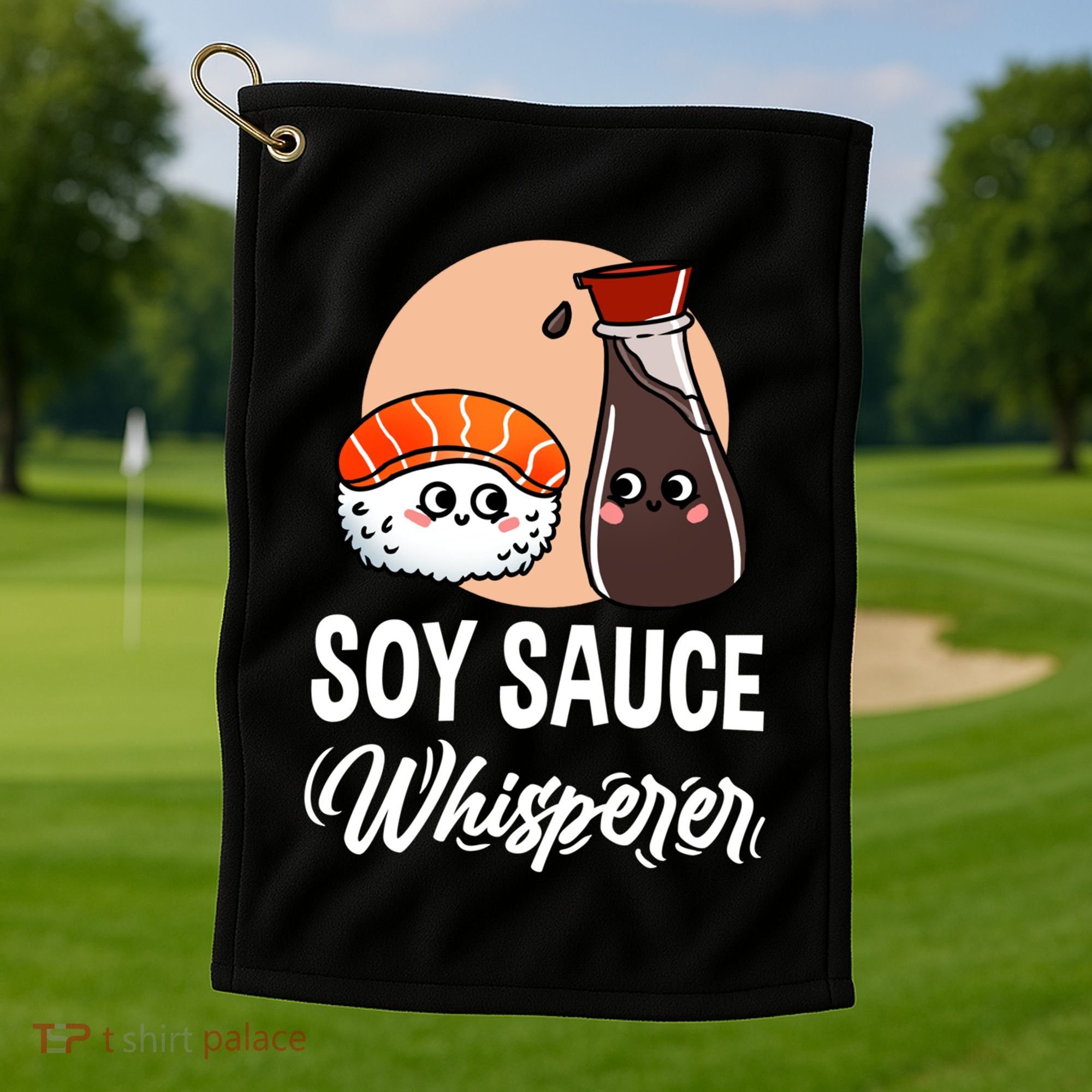 Soy Sauce Whisperer For Sushi Lover Gift Golf Towel