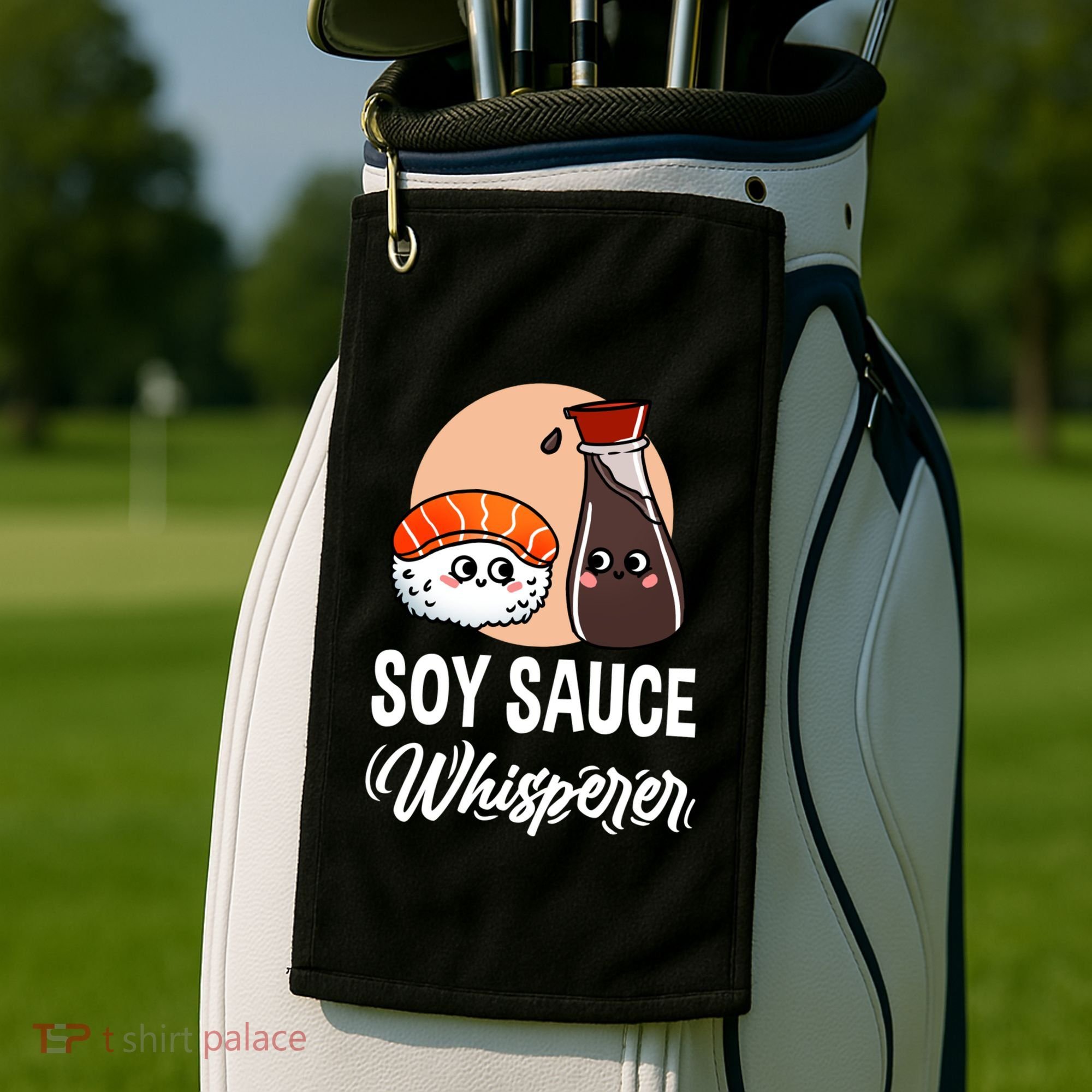 Soy Sauce Whisperer For Sushi Lover Gift Golf Towel