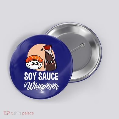 Soy Sauce Whisperer For Sushi Lover Gift Button