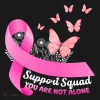 Support Squad You Are Not Alone Breast Cancer Butterfly Ribbon Backpack thumb 2