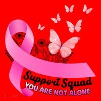 Support Squad You Are Not Alone Breast Cancer Butterfly Ribbon Santa Hat thumb 1