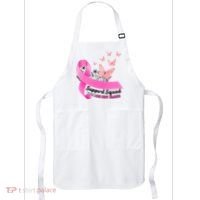 Support Squad You Are Not Alone Breast Cancer Butterfly Ribbon Apron thumb 0