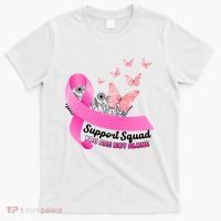 Support Squad You Are Not Alone Breast Cancer Butterfly Ribbon T-Shirt thumb 0