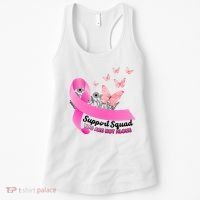 Support Squad You Are Not Alone Breast Cancer Butterfly Ribbon Women's Tank Top thumb 0