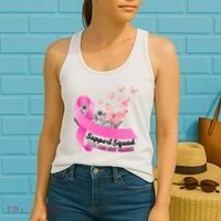 Support Squad You Are Not Alone Breast Cancer Butterfly Ribbon Women's Tank Top thumb 2