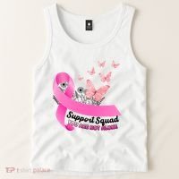 Support Squad You Are Not Alone Breast Cancer Butterfly Ribbon Tank Top thumb 2