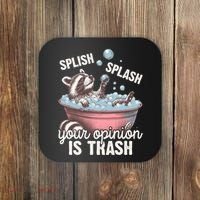 Splish Splash You Opinion Is Trash Funny Skunk Coaster thumb 0