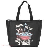 Splish Splash You Opinion Is Trash Funny Skunk Tote Bag thumb 0