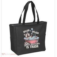Splish Splash You Opinion Is Trash Funny Skunk Tote Bag thumb 2
