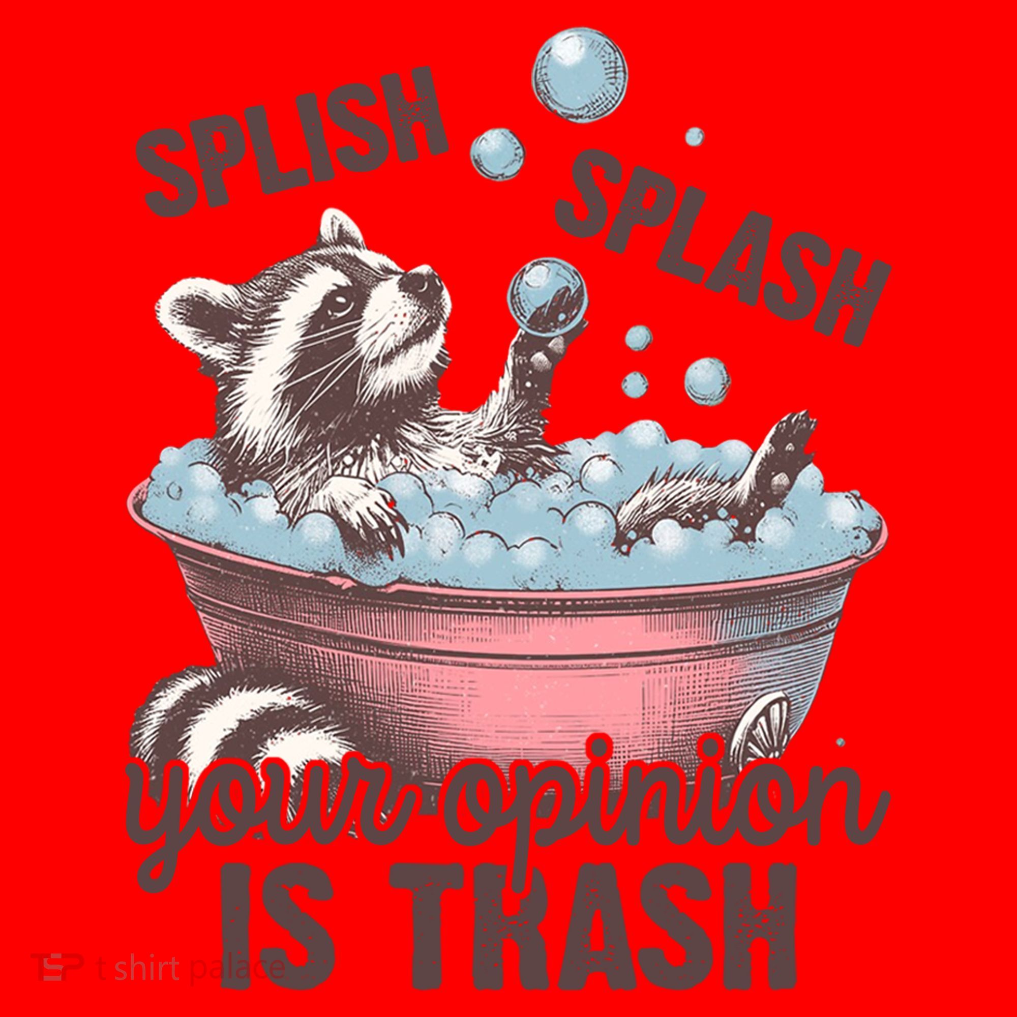 Splish Splash You Opinion Is Trash Funny Skunk Santa Hat
