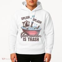 Splish Splash You Opinion Is Trash Funny Skunk Hoodie thumb 2