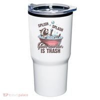 Splish Splash You Opinion Is Trash Funny Skunk Tumbler thumb 0