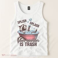 Splish Splash You Opinion Is Trash Funny Skunk Tank Top thumb 2
