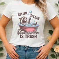Splish Splash You Opinion Is Trash Funny Skunk Women's T-Shirt thumb 2