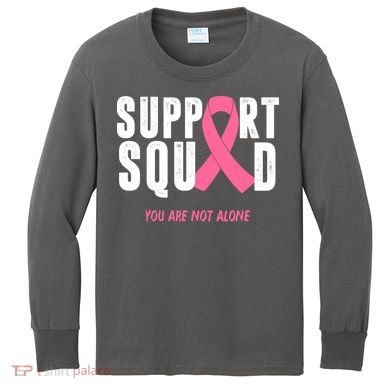 Support Squad You Are Not Alone Cancer Kids Long Sleeve Shirt