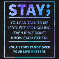 Stay Semicolon Your Life Matters Suicide Prevention Awareness Long Sleeve Shirt thumb 2