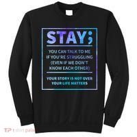 Stay Semicolon Your Life Matters Suicide Prevention Awareness Sweatshirt thumb 0