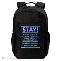 Stay Semicolon Your Life Matters Suicide Prevention Awareness Backpack thumb 0