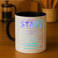 Stay Semicolon Your Life Matters Suicide Prevention Awareness Coffee Mug thumb 4
