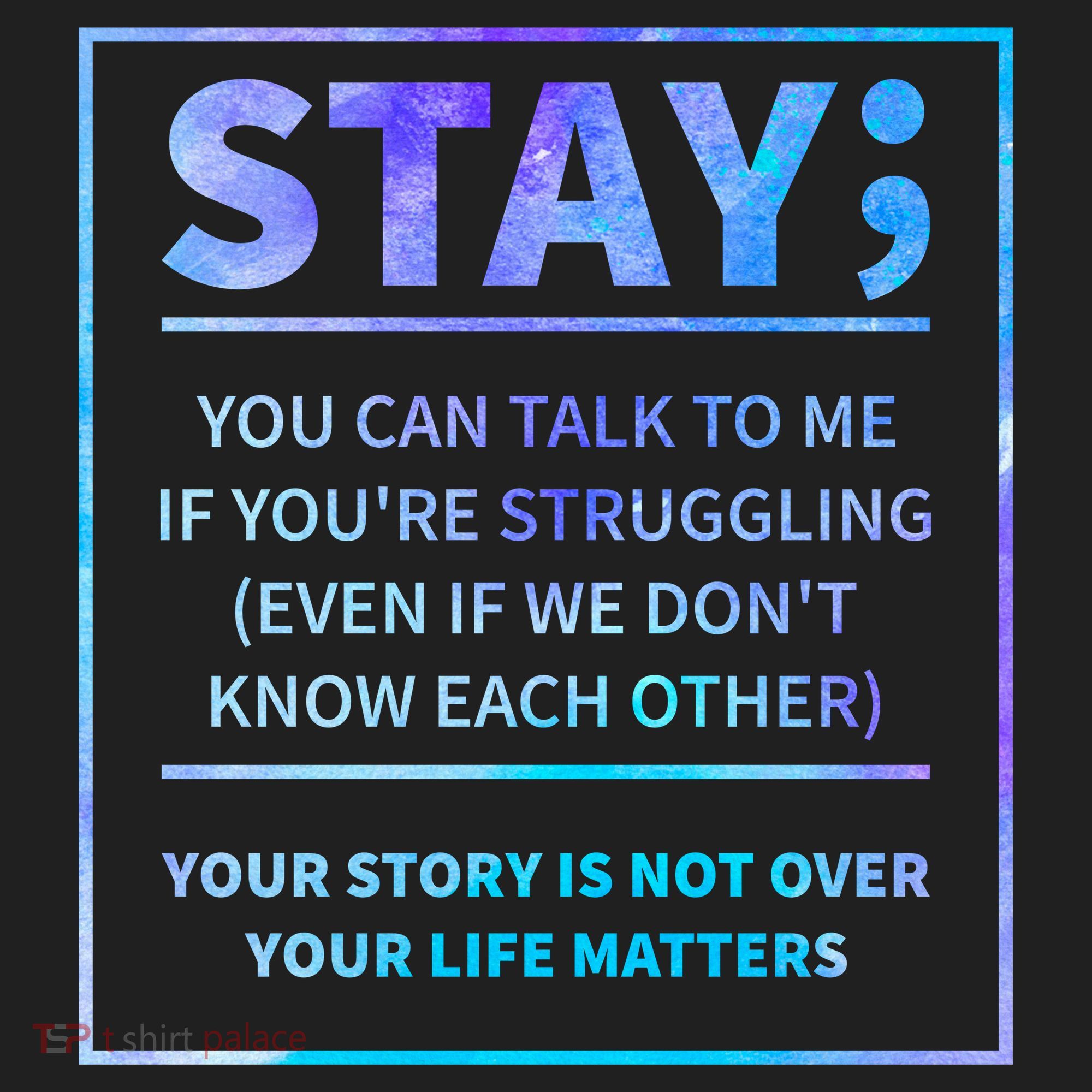 Stay Semicolon Your Life Matters Suicide Prevention Awareness Beanie