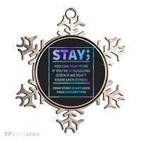 Stay Semicolon Your Life Matters Suicide Prevention Awareness Ornament thumb 0