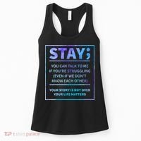 Stay Semicolon Your Life Matters Suicide Prevention Awareness Women's Tank Top thumb 0