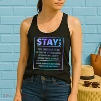 Stay Semicolon Your Life Matters Suicide Prevention Awareness Women's Tank Top thumb 2