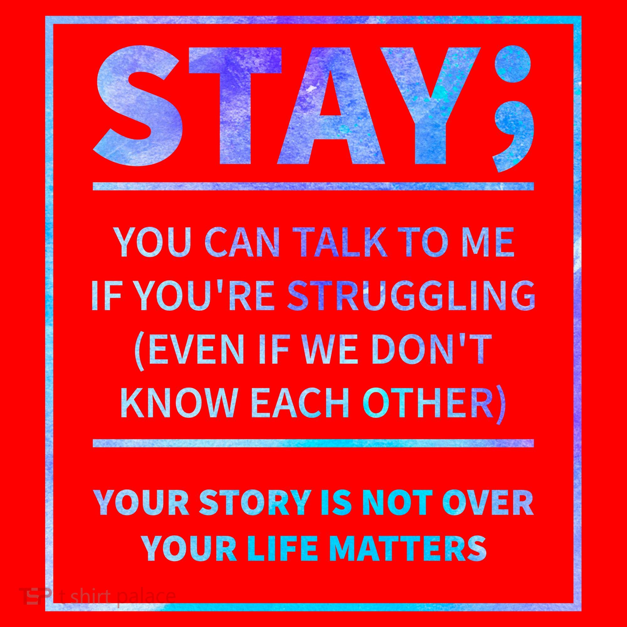 Stay Semicolon Your Life Matters Suicide Prevention Awareness Santa Hat