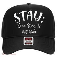 Stay Semicolon Your Story Is Not Over Suicide Prevention Awareness Hat thumb 0