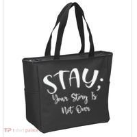 Stay Semicolon Your Story Is Not Over Suicide Prevention Awareness Tote Bag thumb 2