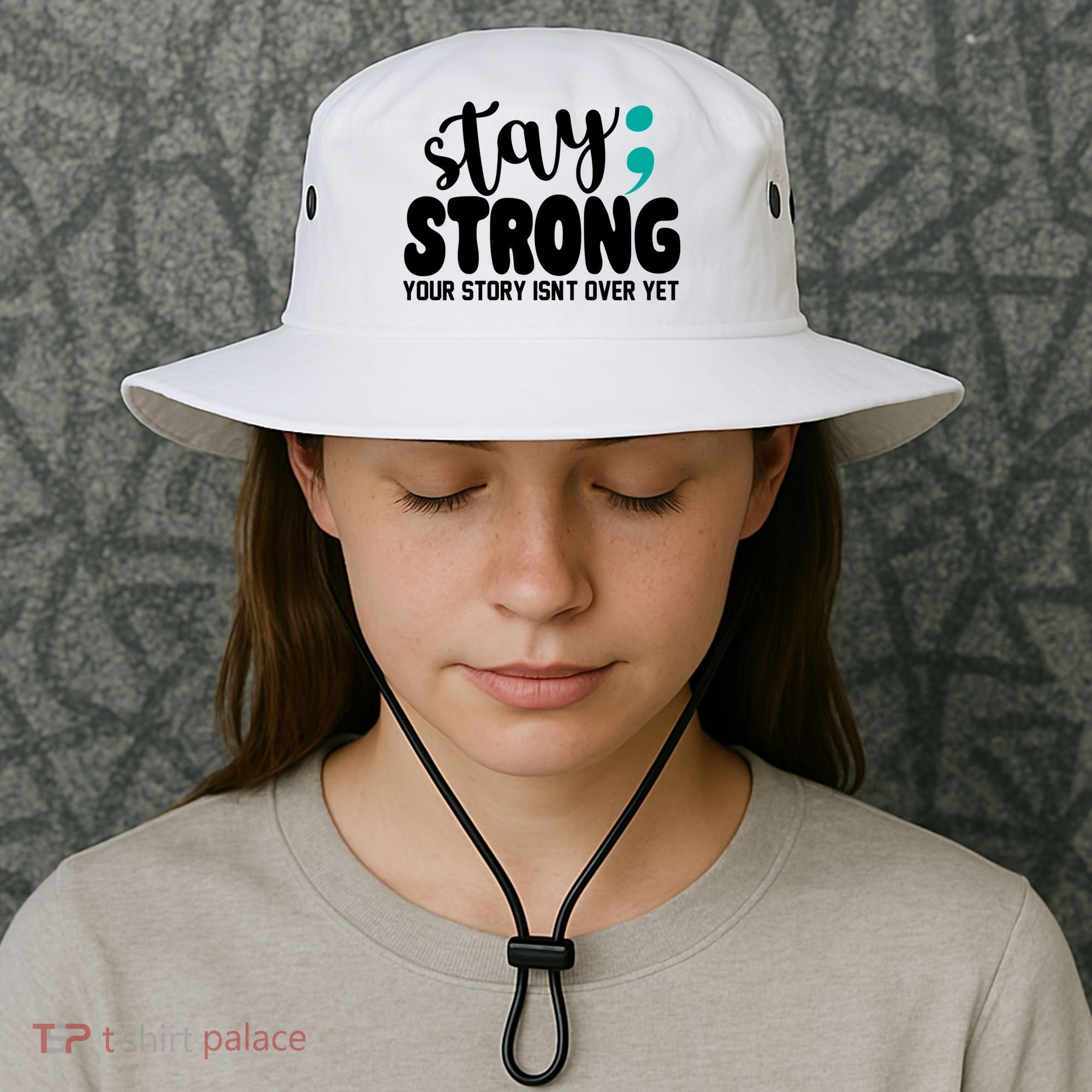 Stay Strong Your Story Isnt Over Yet Suicide Prevention Bucket Hat