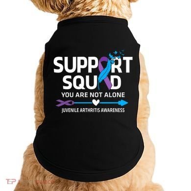Support Squad You Are Not Alone Juvenile Arthritis Awareness Gift Doggie Tank