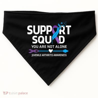 Support Squad You Are Not Alone Juvenile Arthritis Awareness Gift USA-Made Doggie Bandana
