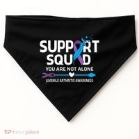 Support Squad You Are Not Alone Juvenile Arthritis Awareness Gift USA-Made Doggie Bandana thumb 0
