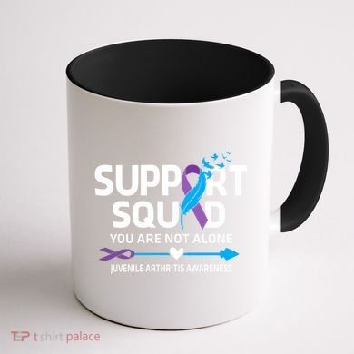 Support Squad You Are Not Alone Juvenile Arthritis Awareness Gift Coffee Mug back