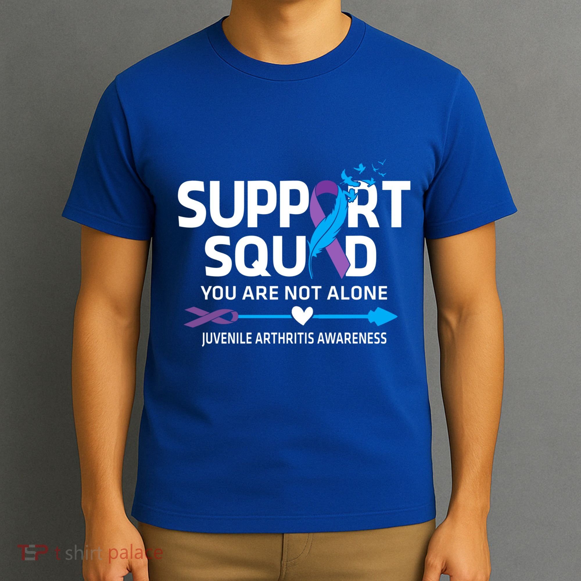 Support Squad You Are Not Alone Juvenile Arthritis Awareness Gift T-Shirt