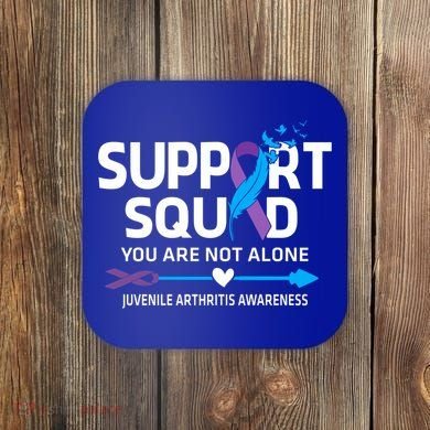 Support Squad You Are Not Alone Juvenile Arthritis Awareness Gift Coaster