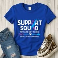 Support Squad You Are Not Alone Juvenile Arthritis Awareness Gift Women's T-Shirt thumb 3