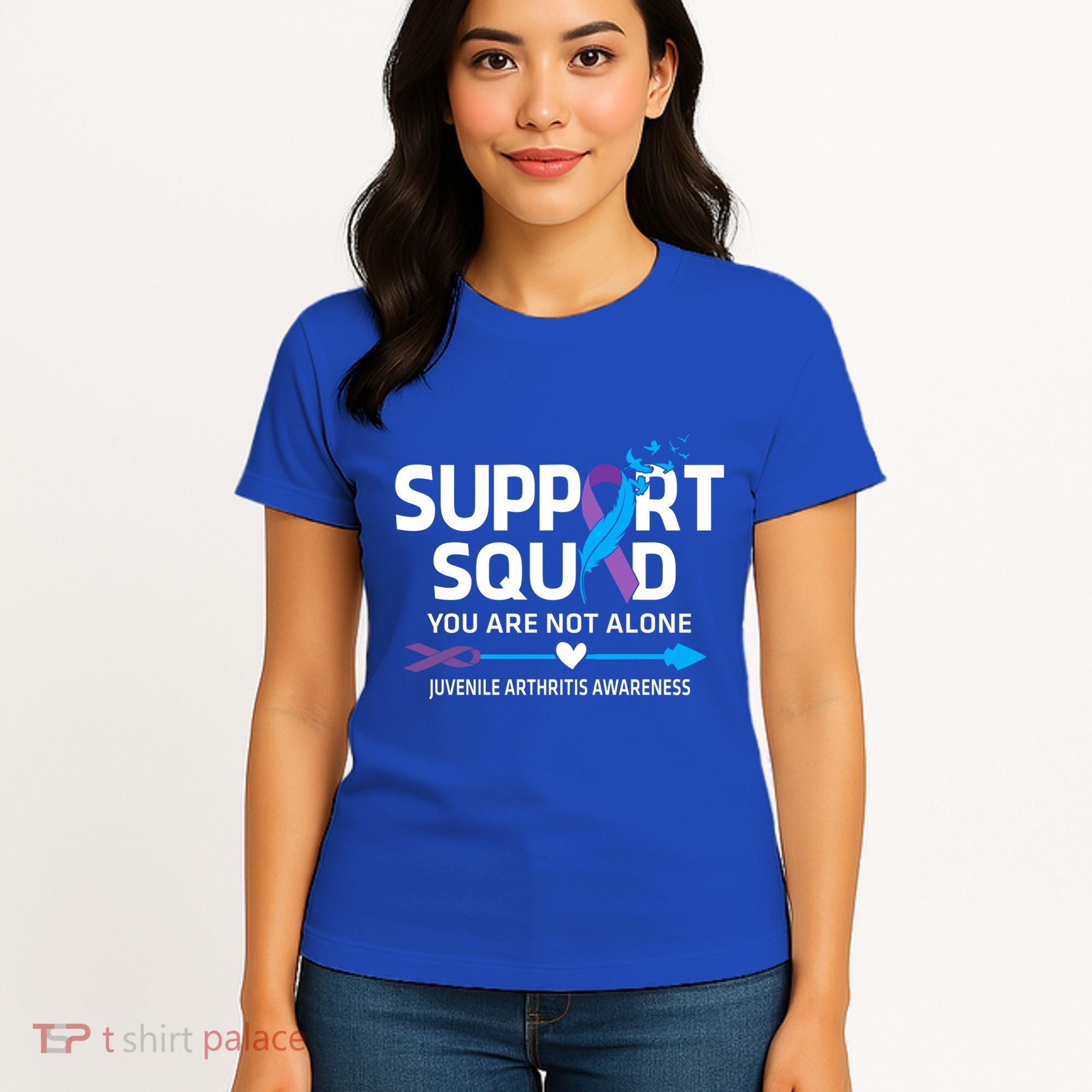 Support Squad You Are Not Alone Juvenile Arthritis Awareness Gift Women's T-Shirt